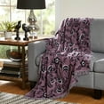 thumbnail image 2 of Way to Celebrate Halloween Soft Touch Multicolour Venus Flytrap Jacquard Knitted Tapestry Throw, 2 of 5