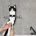 thumbnail image 7 of Cat Hand Towels, Cute Cat Shape Hand Towels, Cat Shape Wipe Handkerchiefs, Soft Cartoon Cat Hand Towels, for Bathroom Kitchen Home, Gife for Cat Lover, 7 of 7