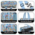 thumbnail image 3 of Teacher Tote Bag,Basset Hound Dog and Flower Teacher Utility Tote Bag,Large Work Tote Bags for Women with Multiple Pockets,Top Zipper Closure,13.8x10.6x6.7 Inch, 3 of 5