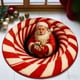 thumbnail image 4 of Christmas Circular Carpet Stereoscopic Visual Effect Entrance Door Mat Household Absorbent Nonslip Foot Mat Dirt Proof Mat Bathroom Nonslip Mat Size 15.75in, 4 of 6