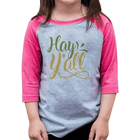 

7 ate 9 Apparel Girls Farm Life Shirts - Hay Y all Pink Shirt 6 Months