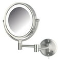 thumbnail image 1 of HL88NL 8.5Inch LED Lighted Wall Mount Makeup Mirror with 8X Magnification, Nickel Finish, 1 of 5