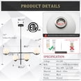 thumbnail image 5 of Black Sputnik Chandelier, Modern 4 Lights L31"Large Mid Century Long Ceiling Pendant Light Fixtures with Milk Glass Globe Shades for High Ceiling Living Dining Room Foyer Bedroom, 5 of 7