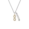 thumbnail image 2 of Delight Jewelry Goldtone Crystal Infinity Sign Silvertone Courage Strength Wisdom Honesty Bar Charm Necklace, 23", 2 of 4