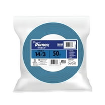 Southwire Romex SIMpull Wire, 14 Gauge, 3 Conductor, 50 Ft, W/G NM-B Cable, Blue, 63946922