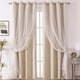 thumbnail image 1 of Cortinas de encaje de doble capa con forro opaco | Cortinas térmicas 2 en 1 transparentes y opacas | Tratamiento de ventanas que bloquea la luz para dormitorio y sala de estar, 1 of 6