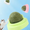 thumbnail image 4 of Cat Toys Catnip Wall Ball Toy for Cats Interactive Catnip Ball with Adhesive Base, Stress Relief and Dental Health Support Blue, 4 of 5