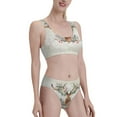 thumbnail image 2 of Bixox Classy Deer Pattern Two-Piece Sports Bikini with U-Shaped Top and High-Waist Bottom - Women's Swimwear with Removable Bra Pads, 2 of 7