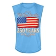 thumbnail image 3 of Mens 250 Anniversary Usa Shirt Independence Day Patriotic Shirts Sleeveless Crew Neck Usa Flag Tank Tops Graphic Loose We the People T Shirts Light Blue S, 3 of 3
