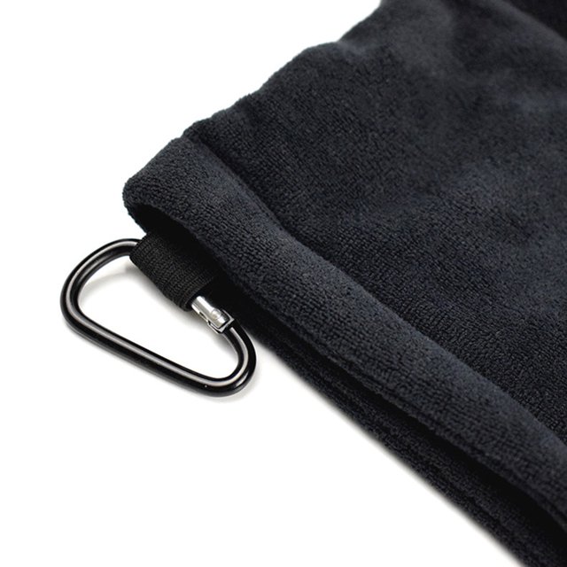 Toalla de microfibra para limpieza de pelotas de golf, paño de limpieza para palos de golf (negro) Likrtyny Para estrenar