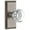 Antique Pewter, variant on Grandeur Chambord Crystal Door Knob with Carre Plate