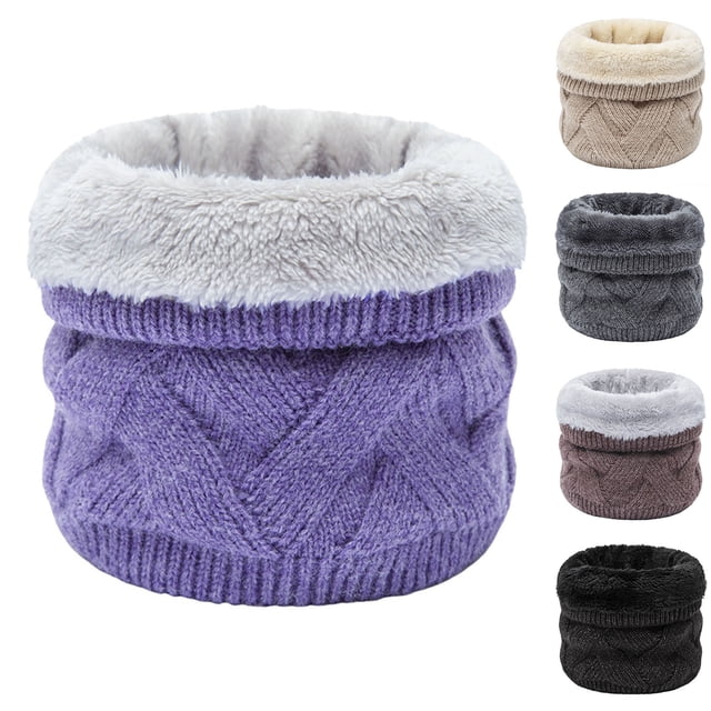 Sentmoon Cache-Cou Femmes Hommes Cache-Cou Foulard d'Hiver pour Femmes avec Chaleur et Protection Col Haut Fil Épais Couleur Unie et Cache-Cou pour Randonnée