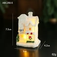 thumbnail image 3 of ZCSKFIN Lighted Christmas Houses Resin Ornaments, Cottage Town Figurines with LED Lights, Desktop Winter Village Display for Xmas Scenes, Detailed Tiny Houses for Holiday Décor, 3 of 9