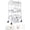 White, variant on 3-Tier Rolling Utility Cart with 4 Woven Baskets, Diaper Book Snack Cart, Storage Organizer for Nursery, Kitchen, Craft Room, Home SPA, Living Room, Metal Frame Trolley on Lockable Wheels, White