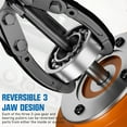 thumbnail image 5 of 3 Jaw Gear Puller Set, 3'' 4'' 6'' 8'' Bearing Puller with 2/3 Reversible Jaws Gear Bearing Flywheel Pulley Puller Tool Gear Extractor Tool, 5 of 7