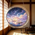 thumbnail image 4 of Round Acrylic Puzzle Suncatcher - Stained Glass Style Window Hanging Dreamy For Home Decor, 4 of 6