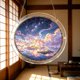 thumbnail image 4 of Round Acrylic Puzzle Suncatcher - Stained Glass Style Window Hanging Dreamy For Home Decor, 4 of 6