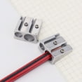 thumbnail image 4 of Ceimmolca Pencil Sharpener Hand Held Pencil Sharpener Metal Pencil Sharpener 2 Hole Pencil Sharpener Alloy Wedge Profile, 4 of 8