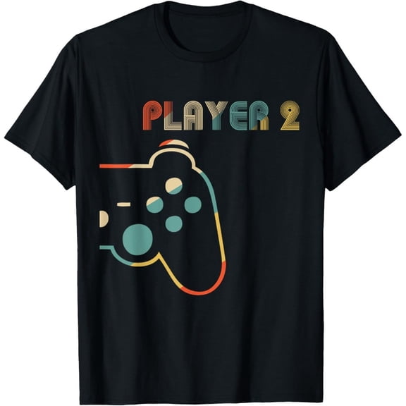 Video Gamers T-Shirt Matching Video Gamers Couple Player 1 Player 2 T-Shirt Game Team Short Sleeve Clothes for Game Room Club