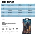 thumbnail image 4 of Kdxio Moonlit Night Sky Wolf for Men's Muscle T-shirt,Sleeveless for Workout Running Athletic Gym Lounge Casual, 4 of 5