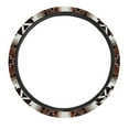 thumbnail image 5 of Renewold Southwest American Tribal Navajo Brown Auto Steering Wheel Cover Universal 15 Inch Anti-Slip Neoprene Southwest Tribal Car Steering Wheel Protector for Women Men, 5 of 6