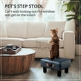 thumbnail image 5 of Dycanpo 9" Foot Stool with Handle, Faux Leather Foot Rest for Living Room, Dark Blue, 5 of 7