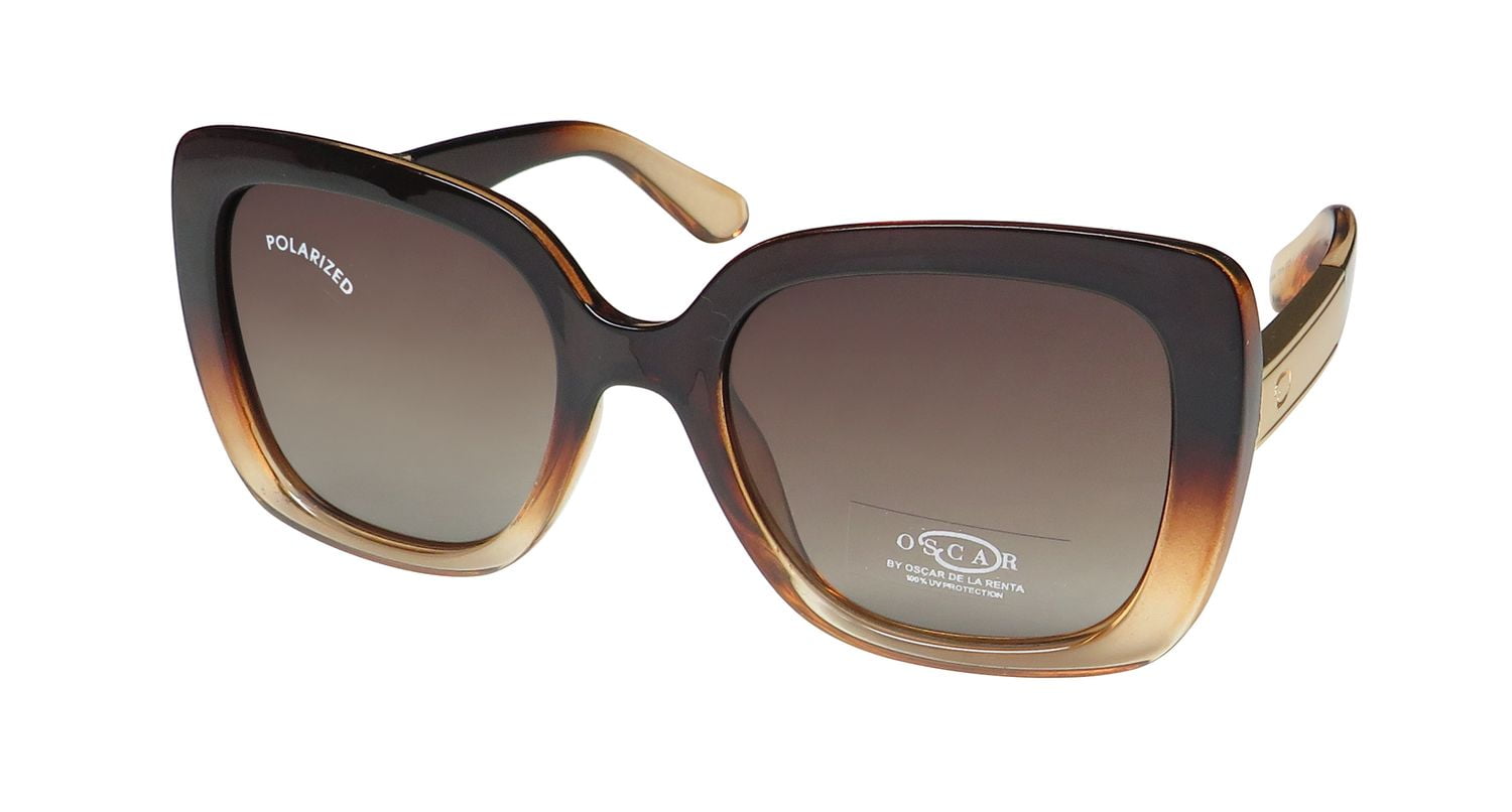 Oscar de la Renta Modern Tortoise Square Gradient Lens 