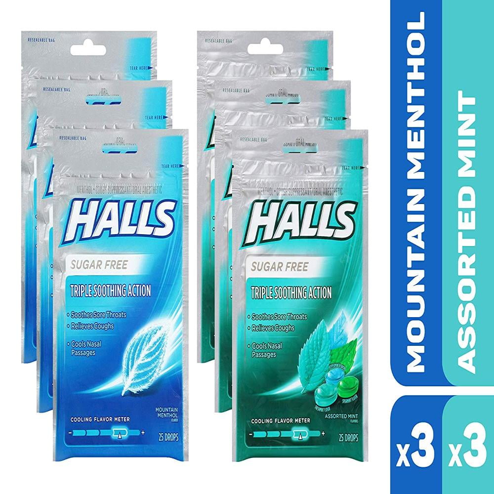 Sugar Free Cough Drops Mountain Menthol & Assorted Mint Variety Pack