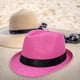 thumbnail image 2 of Sombrero de playa Sombrero para el sol Sombrero para el sol ligero informal para viajes Senderismo Fiestas de regalos de viajes Rosa Roja Adulto, 2 of 8