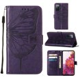 thumbnail image 3 of Dteck Samsung S20 FE Case, Butterfly Patterned Wallet Case, Magnetic Hand Strap Credit Card Holder Slots Synthetic Leather Kickstand Protective Cover For Samsung Galaxy S20 FE, Purple, 3 of 10
