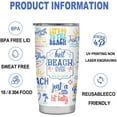 thumbnail image 6 of Beach Tumbler Gifts for Women, Best Beach Themed Gift Ideas for Beach Lover, Beach Cup for Girls Friends Sister Daughter, Let''s Go to the Beach 20oz Stainless Steel Tumbler, 6 of 6