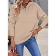 thumbnail image 4 of Sidefeel Womens Fashion Hoodies Sweatshirts Casual Long Sleeve Button Up Hooded Tops, 4 of 7