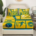 thumbnail image 3 of Erosebridal Football Bed Sheets Set,Full Rugby Sheet Set,Sports Sheets for Rugby Fan,Football City Flat Fitted Sheet with 2 Pillowcases Deep Pockets(Jacksonville), 3 of 6