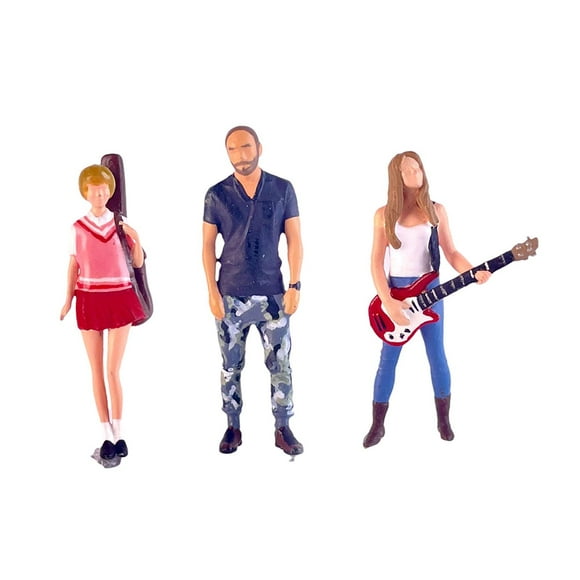 Esquirla 3 Pieces 1/64 People Model for DIY Scene Decor Desk Decoration Model Figures Dolls