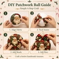 thumbnail image 2 of Clearance! Christmas Classics Patchwork Ornament DIY Kit, No-Sew Ornament Kit (Santa), 2 of 7