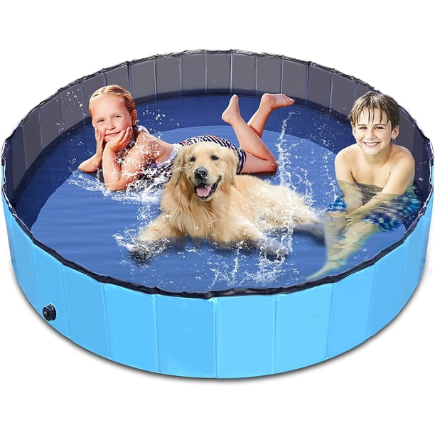 Piscine Pliable pour Chien et Chat en Matériau Laminé Renforcé avec Panneau Creux, Bassin Extérieur Résistant 120x30 cm-x Piscine Pliable pour Chien et Chat en Matériau Laminé Renforcé avec Panneau Creux, Bassin Extérieur Résistant 120x30 cm-x
