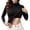 Black, variant on Women Modal Turtleneck Long Sleeve Shirts with Built-in Bra Padded High Neck Slim Fit Basic Undershirt Stretch Soft Thermal Base Layer Tops Brown S