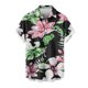 thumbnail image 1 of Mens Manga Corta Botón Abajo Camisas Gira Cuello Impresión Casual Blusa, Camisas de Verano para Hombre, 1 of 5