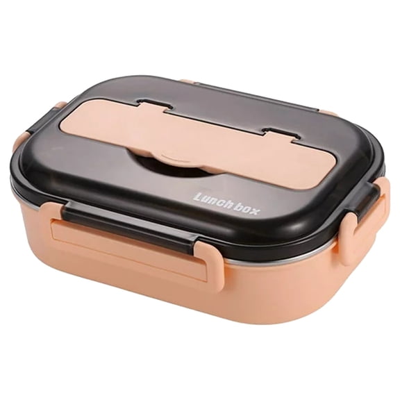 Jialeisss Stainless Steel Thermal Insulation Lunch Bento for Students with Utensil Set Durable Leak Proof Food Container