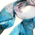 thumbnail image 4 of Wrapables® Lightweight Sheer Silky Feeling Chiffon Scarf, Blue Lotus Flower, 4 of 5