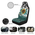 thumbnail image 6 of Yuyamidu Sunflower Car Seat Covers 2pcs Set Cow Print Vehicle Bucket Seat Cover Leopard Print Driver Seat Covers for Women Men, Waterproof, 6 of 7