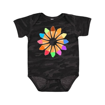 

Inktastic Ice cream cone starburst Gift Baby Boy or Baby Girl Bodysuit