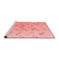 thumbnail image 2 of Ahgly Company Machine Washable Indoor Square Abstract Red Modern Area Rugs, 7' Square, 2 of 4