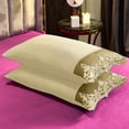 thumbnail image 2 of Jiaeri Solid Color Decorative Pillow Case Set Lace Trim European Embroidered Soft Breathable Non Slip Pillow Covers Thick Brushed Washable Durable Bedding Household Bedroom Guest Room All Season Use, 2 of 7