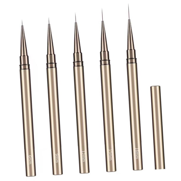 Pinceles para delínas unas, Bolígrafo de Diseño Artínstico para Pintar, Herramiente de Dibujo de Puntos de Unas para Línnas Largas, Detalla Finos, Dibujo Fino, Para Salones
