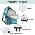 thumbnail image 4 of Blue Marble Gold Wave Pattern Backpack for School,Cute School Bag,Schoolbag with Adjustable Shoulder Straps & Padded Back,15.25"x11.5"x5.25", 4 of 5