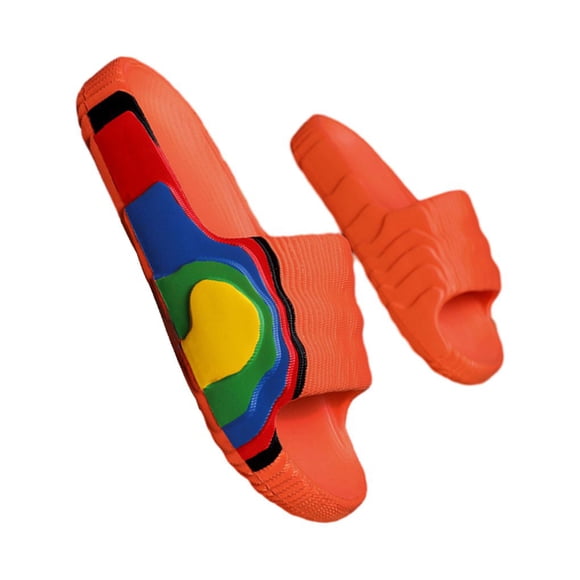 Qarigey 1 par de toboganes de verano para hombres y mujeres, sandalias portátiles para fiestas en la piscina, estilo informal, zapatillas de Calzado Naranja Tamaño 35-36