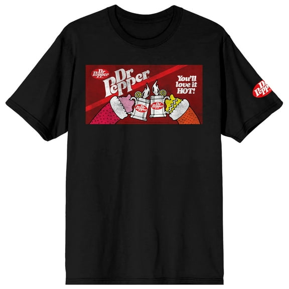 Dr Pepper You'll Like It Hot Crew Neck Short Sleeve Women's Black T-shirt
-Medium