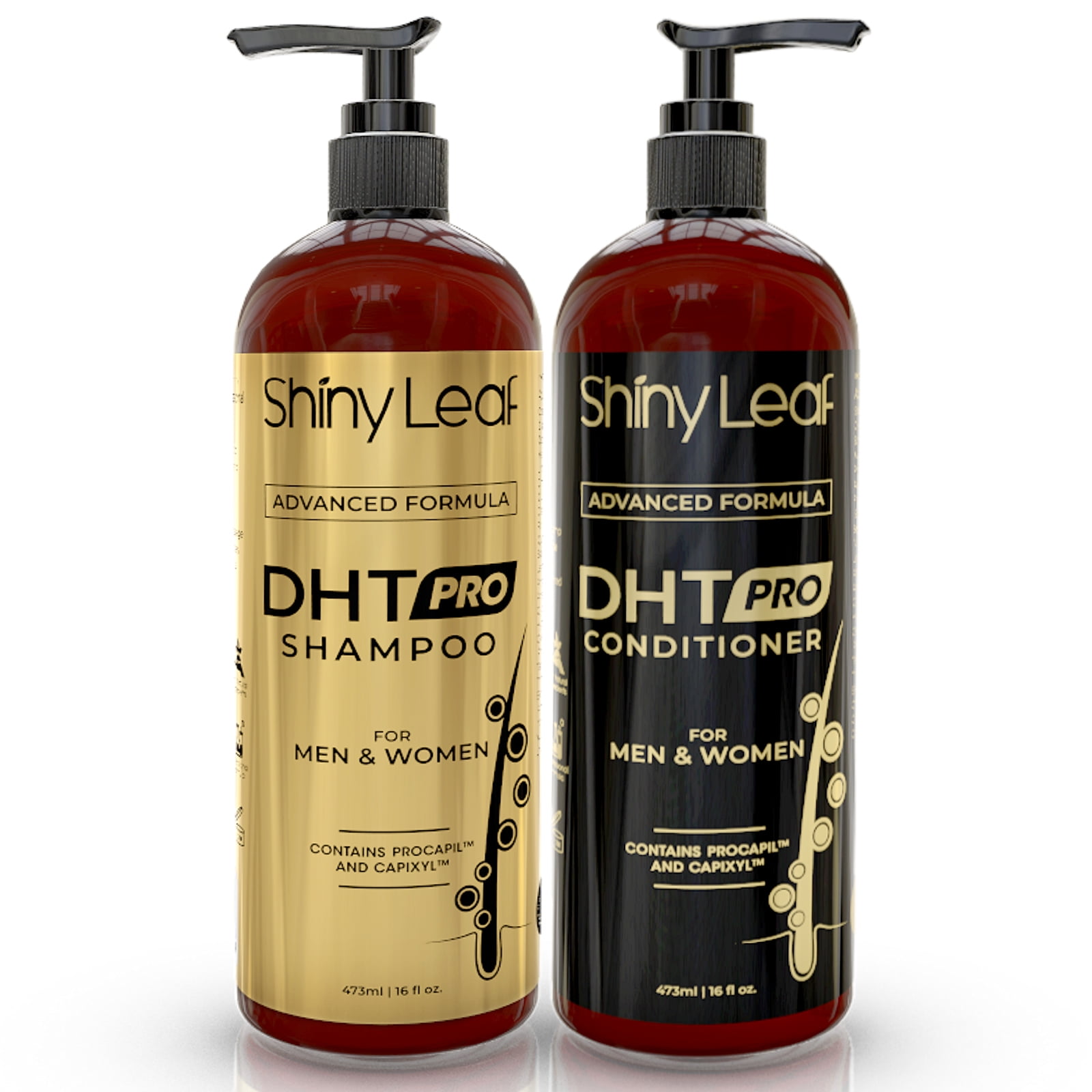 DHT Pro Shampoo and Conditioner with Procapil and Capixyl, For Hair Loss  and Thinning Hair, Men and Women by Shiny Leaf - Walmart.com