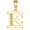 E, variant on 14K Solid Gold Diamond Initial Pendant Necklace Real Yellow Gold Alphabet Charm Jewelry Dainty Letter Gift for Women